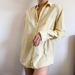 VTG Christian Dior Soft Yellow Button Down